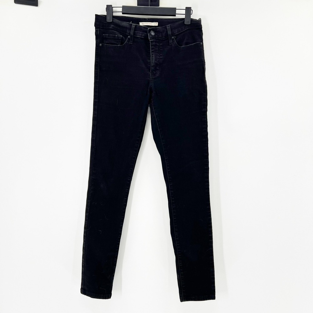Levis 311 Shaping Skinny Jeans Womens 28 Black Good Mid Rise Stretch Denim